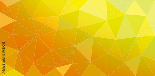 ポリゴンの背景素材、オレンジ、ゴールド