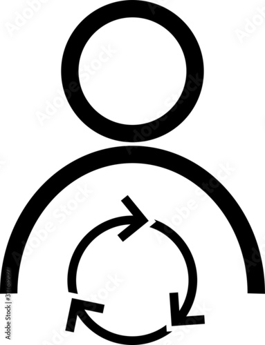 Metabolism icon, vector illustration