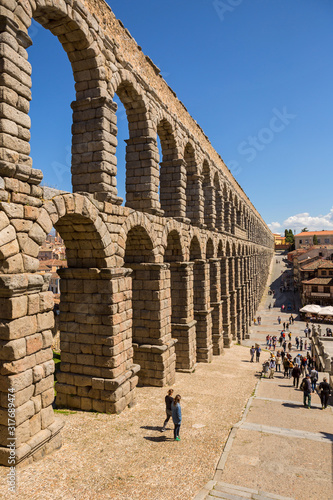 Leinwand Poster Roman Aqueduct of Segovia