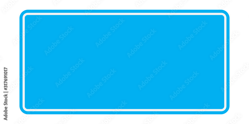 Blue blank traffic sign To put in advertising messages Blue blank traffic sign To put in advertising messages