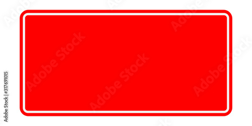 Red blank traffic sign To put in advertising messages