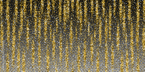 Round gold glitter luxury sparkling confetti. Scat