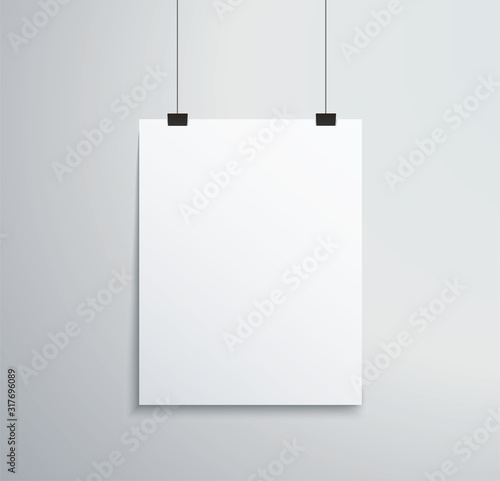 isolated picture frame on wall vector illustration EPS10