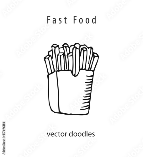 French fries potato vector icon