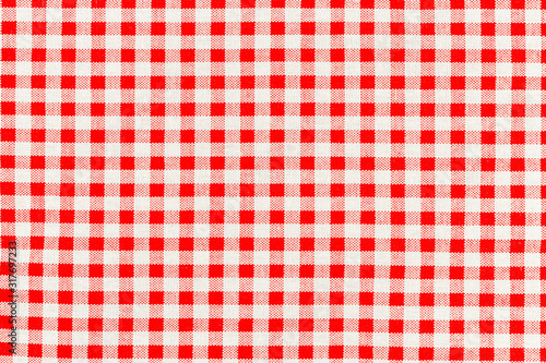 Canvas Print texture of checkered picnic blanket