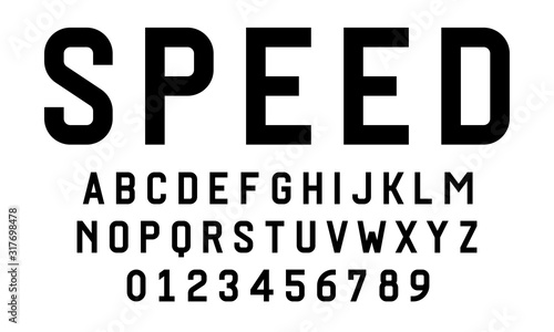 Set of alphabets font letters and numbers modern vector illustration