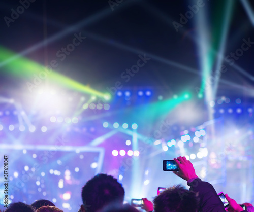 audience silhouettes at a live music concert