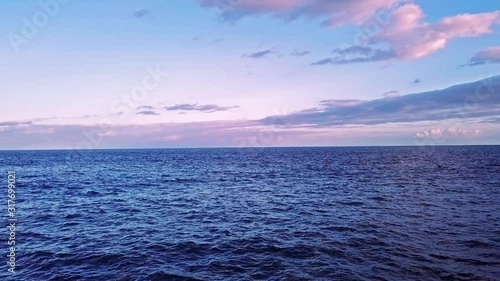 Flying over open water