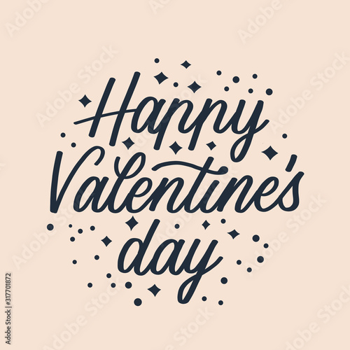 Valentines day background with heart pattern and typography of happy valentines day text . Vector illustration. Wallpaper, flyers, invitation, posters, brochure, banners