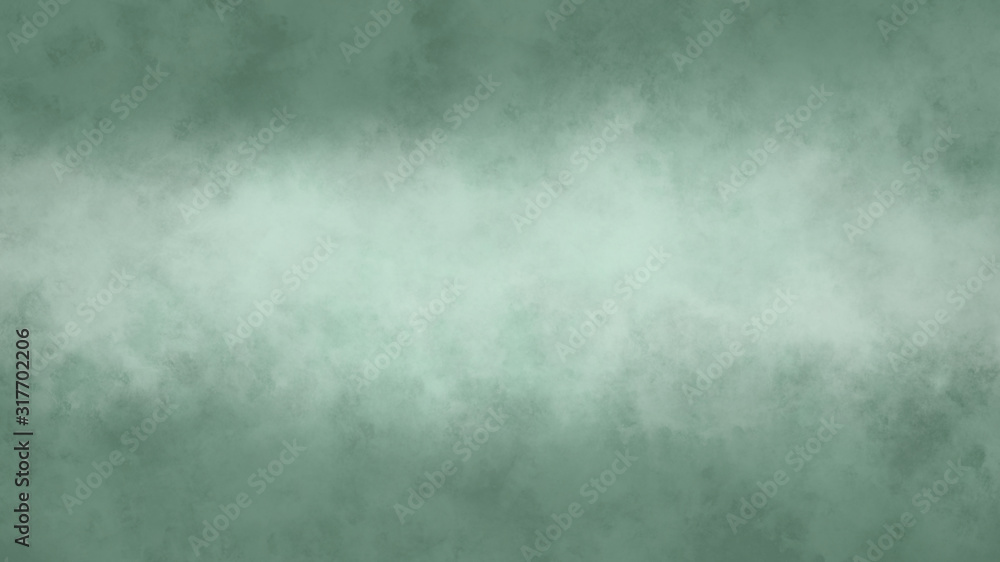 Green water background with white center and marble border texture in old vintage paper design