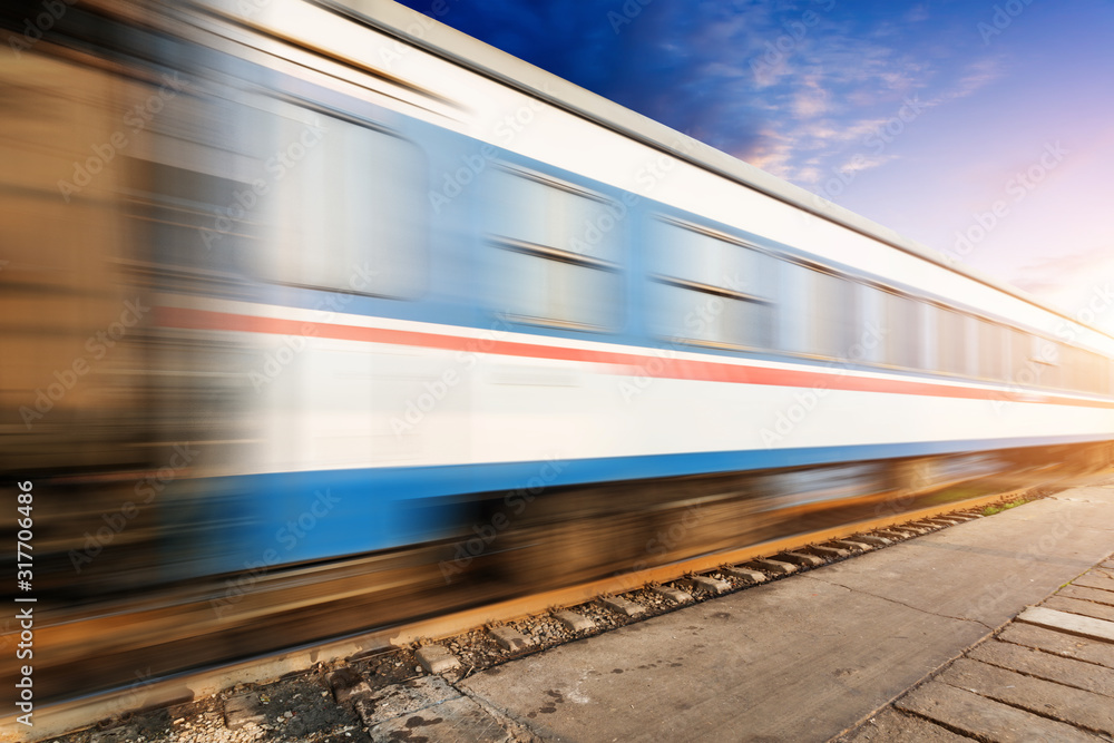 Fototapeta premium fast moving train