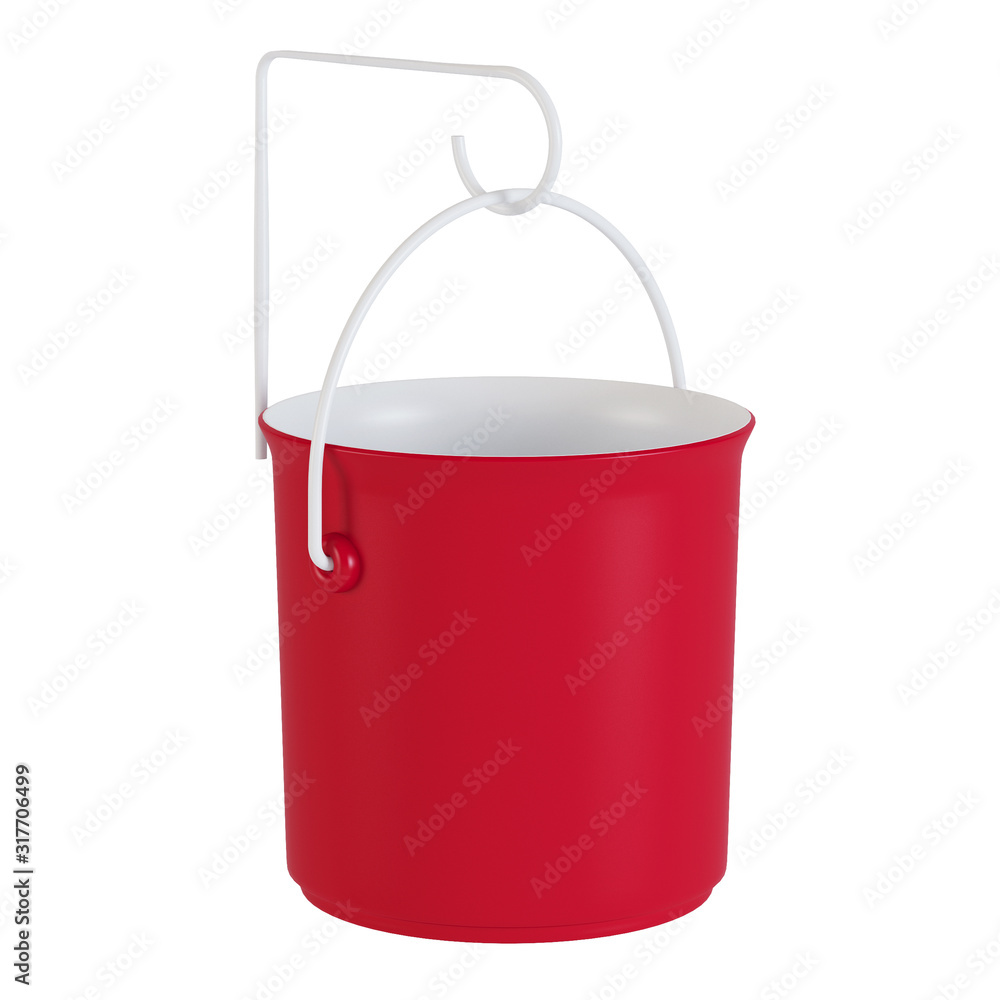 Planter with bracket isolated on a white background. 3D rendering. Planter with bracket isolated on a white background. 3D rendering.