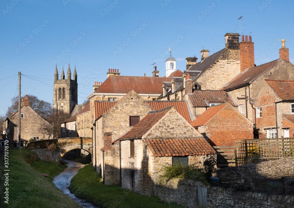 Pretty yorkshire village of Helmsley in the North Yorks Moors, the Rye dale village has quaint cottages and excellent sausage rolss
