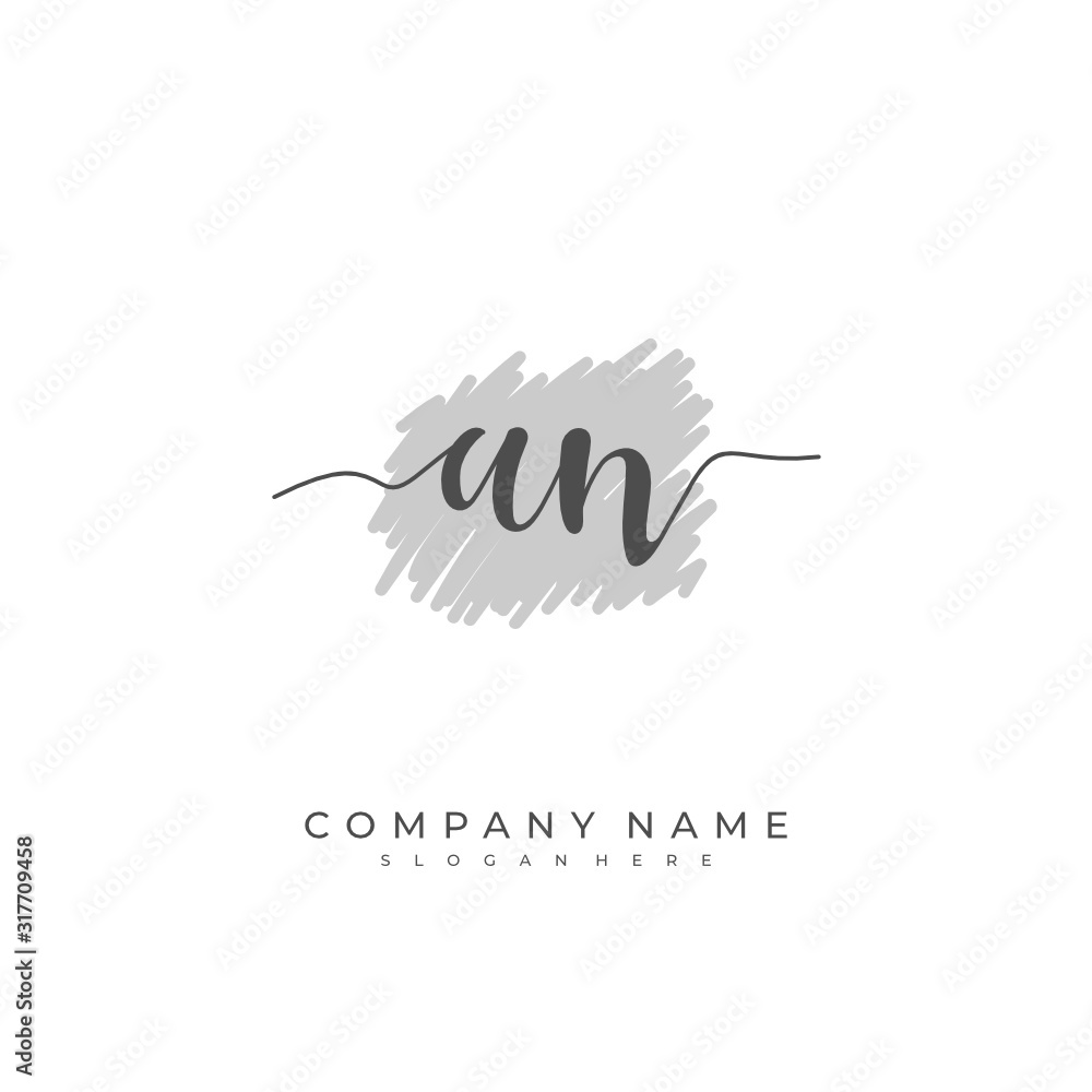 Handwritten initial letter A N AN for identity and logo. Vector logo template with handwriting and signature style. Handwritten initial letter A N AN for identity and logo. Vector logo template with handwriting and signature style.
