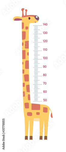 Giraffe meter wall or height chart or wall sticker