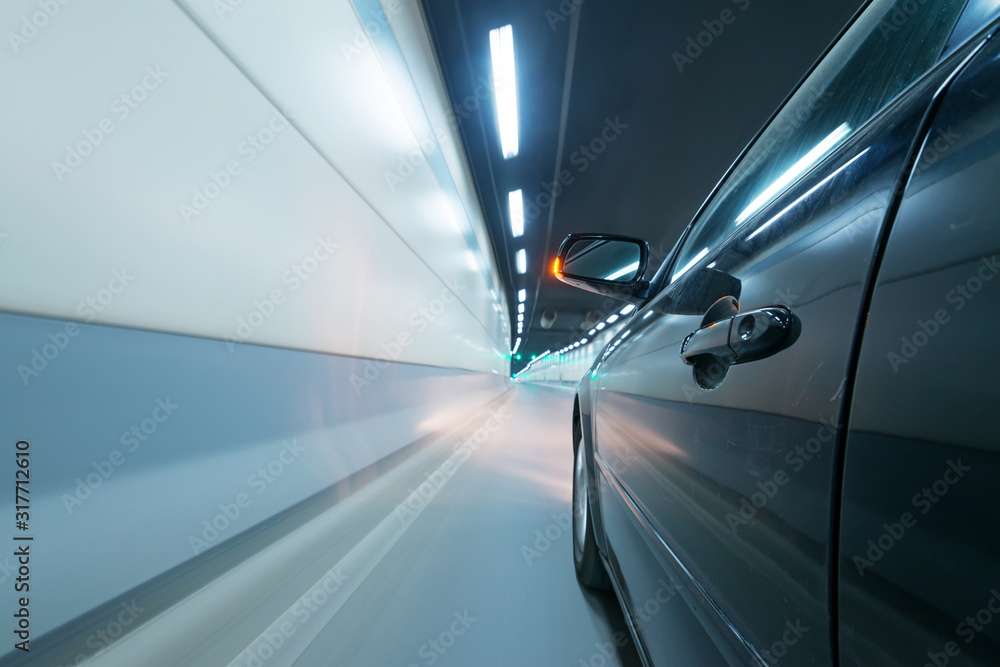 car moving fast in tunne car moving fast in tunne
