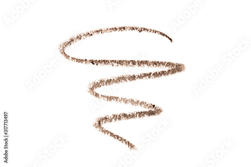 Brow liner pencil stroke on white background - Image