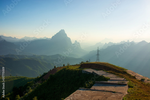 Phu Koon Phiang Fa View Point in Laos.