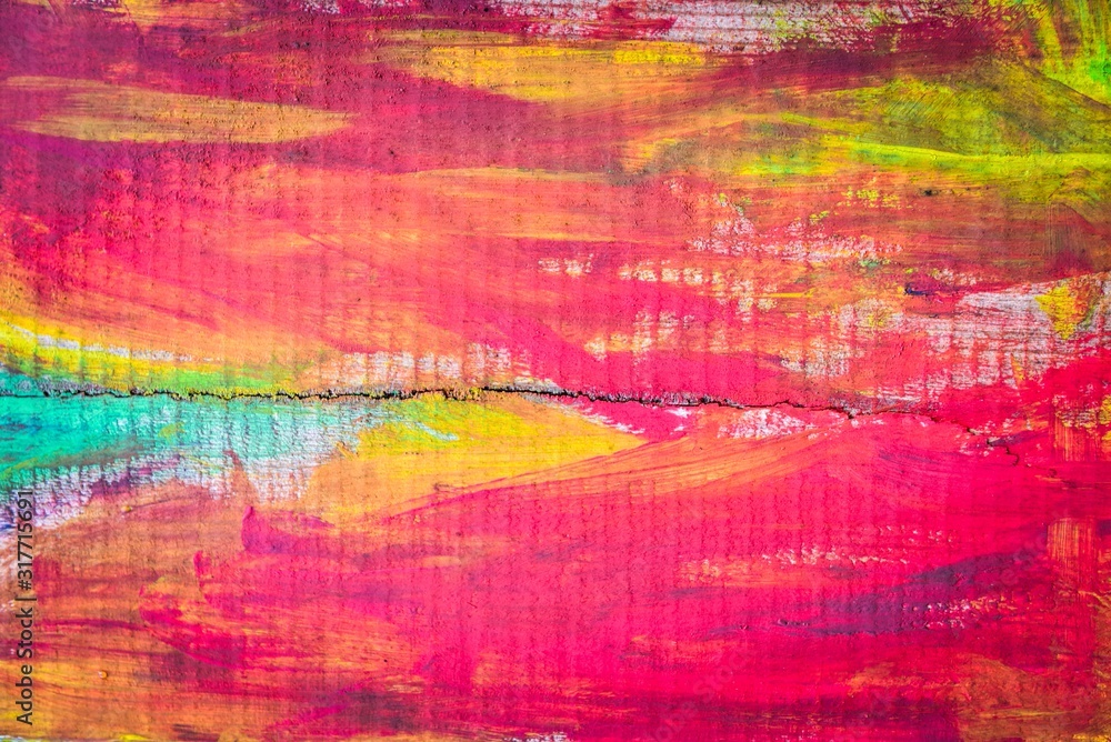 Watercolor background on wooden board.