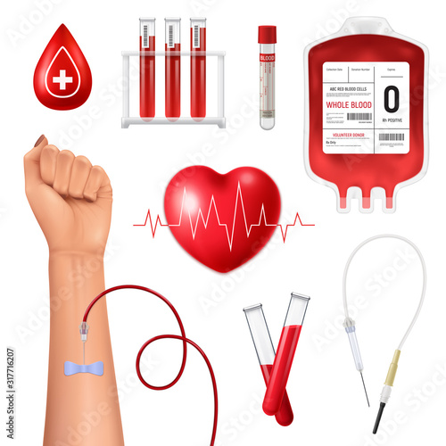 Realistic Blood Donor Set