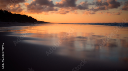 sunset on the beach