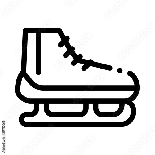 Skates Icon Vector. Outline Skates Sign. Isolated Contour Symbol Illustration