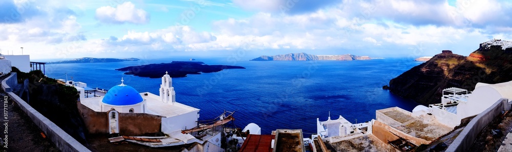 Fototapeta premium サントリーニ島の風景