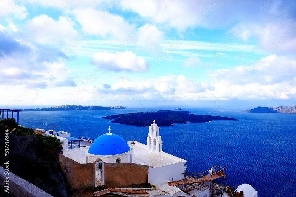 Fototapeta premium サントリーニ島の風景