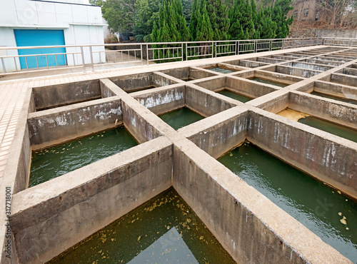 Modern urban wastewater treatment plant