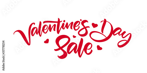 Handwritten offer lettering of Valentine's Day Sale.