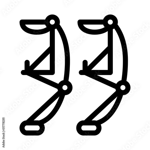Jumping Equipment Icon Vector. Outline Jumping Equipment Sign. Isolated Contour Symbol Illustration