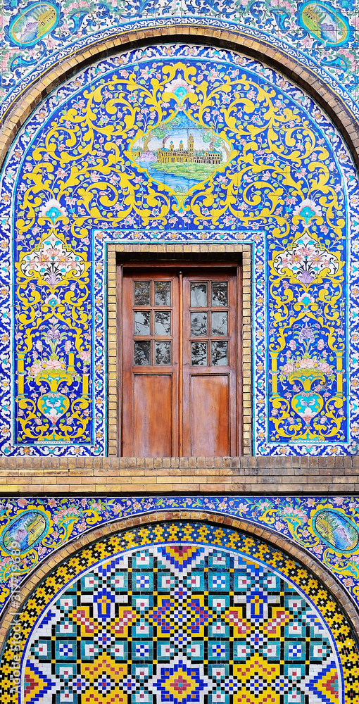 Renovated old building in Golestan palace in Tehran, Iran