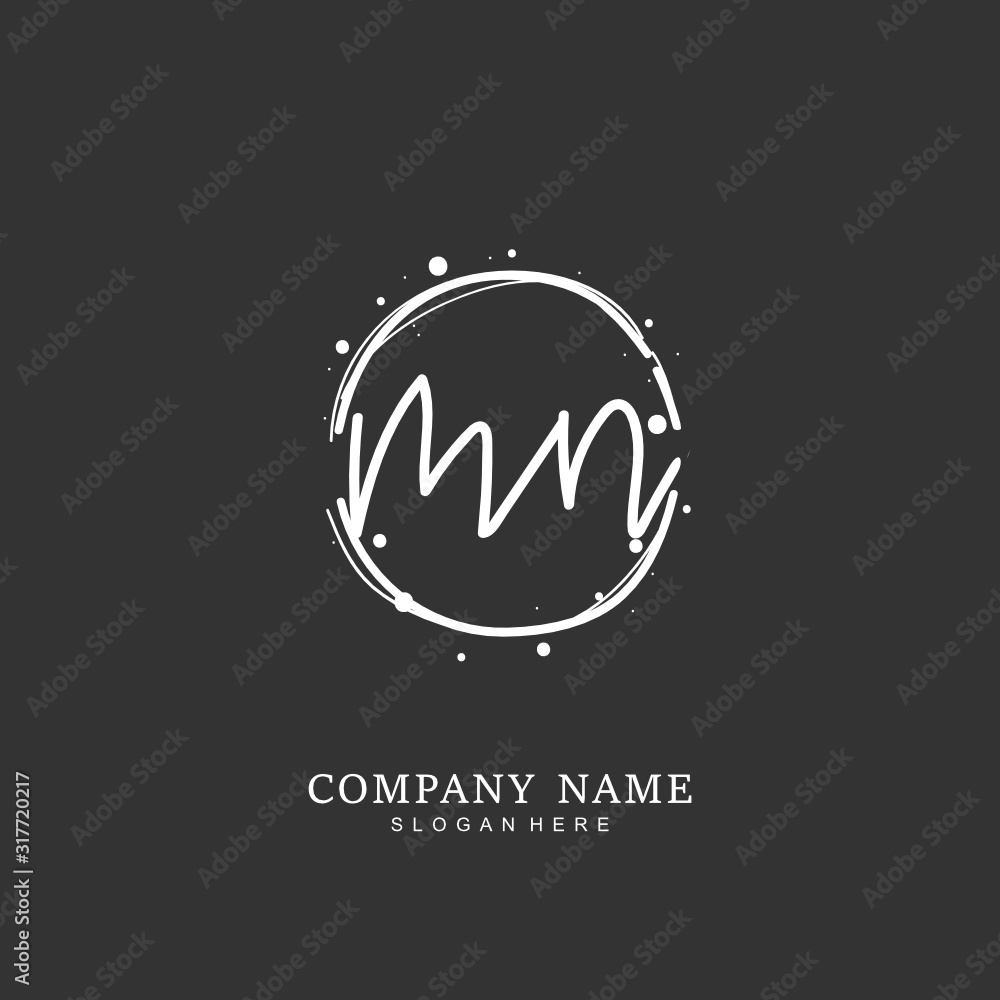 handwritten-initial-letter-m-n-mn-for-identity-and-logo-vector-logo