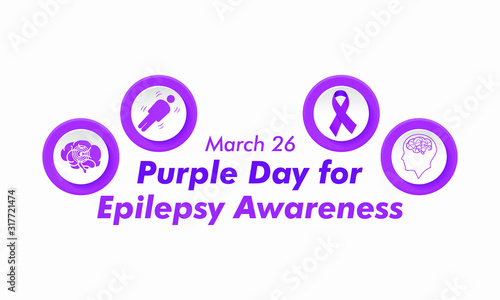 Vector Illustration on the theme of Purple day for Epilepsy awareness on March 26th.