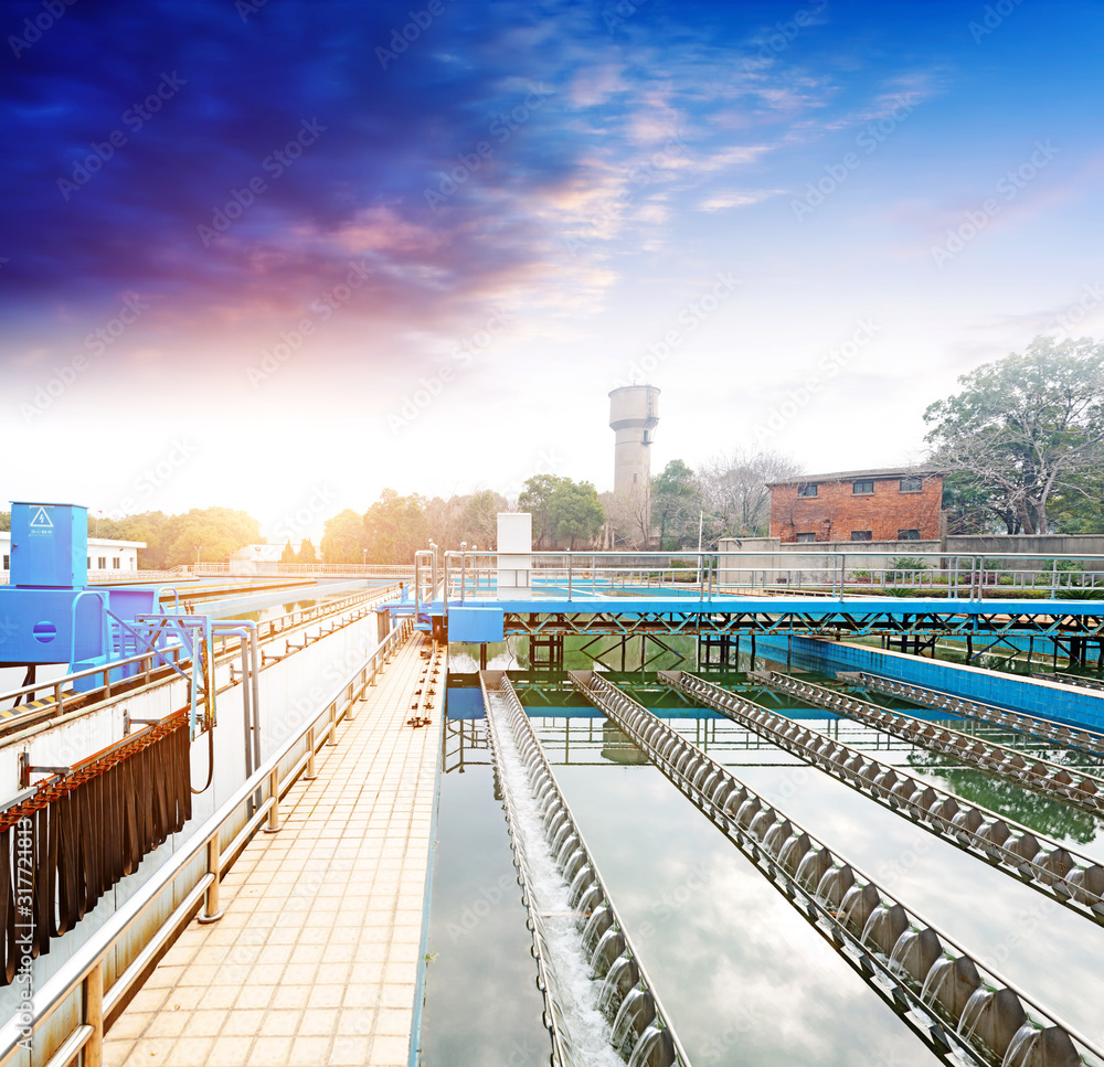 Fototapeta premium Water cleaning facility outdoors