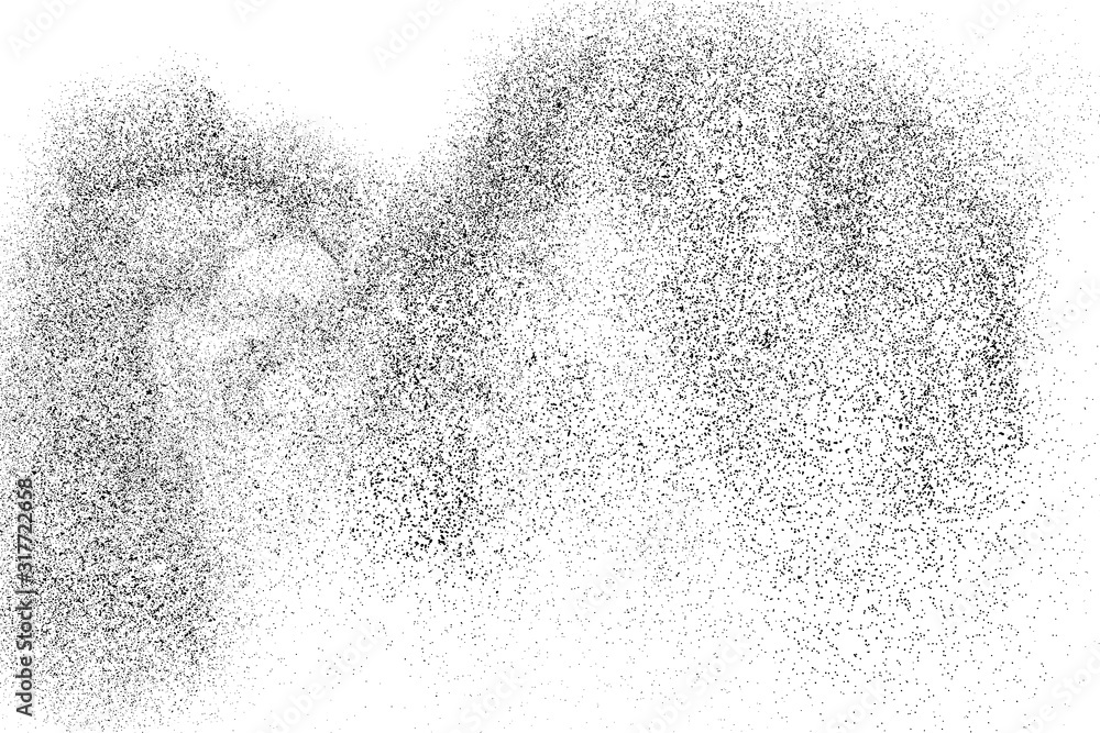 Black Grainy Texture Isolated On White Background. Dust Overlay. Dark Noise Granules. Digitally Generated Image. Vector Design Elements, Illustration, Eps 10. Black Grainy Texture Isolated On White Background. Dust Overlay. Dark Noise Granules. Digitally Generated Image. Vector Design Elements, Illustration, Eps 10.