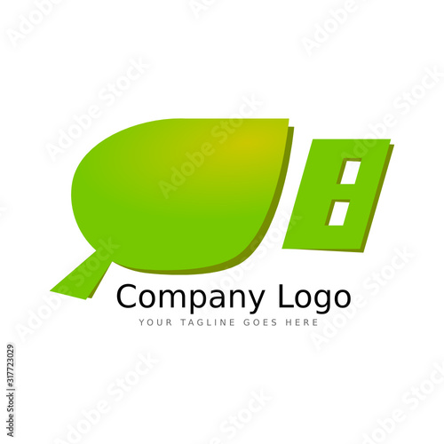 Green leaf  logo of agrotechnology