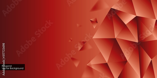 Fractal abstract background. Low poly vector background