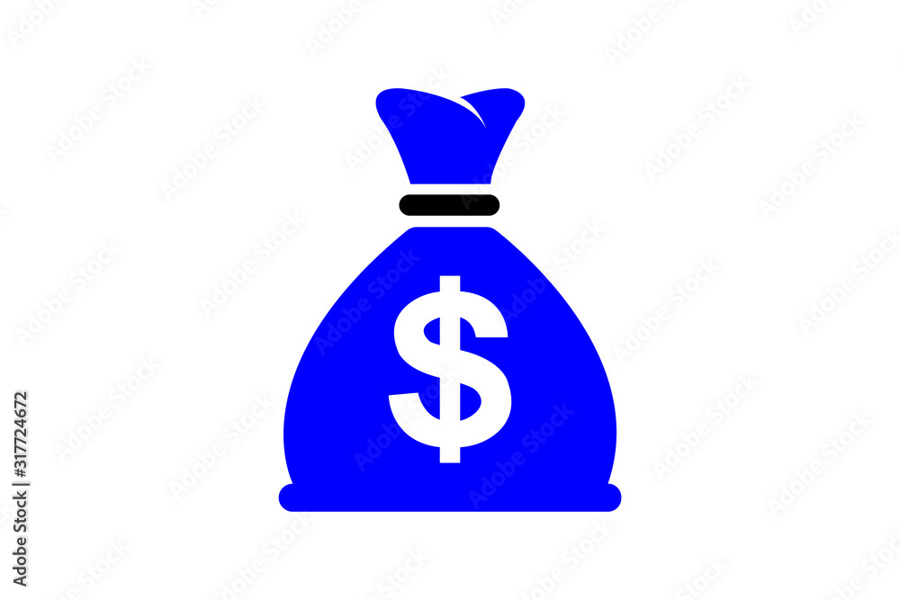 Money bag icon, dollar in bag icon vector illustration Money bag icon, dollar in bag icon vector illustration