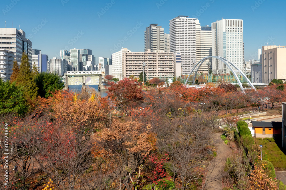 Obraz premium 天王洲公園と東品川海上公園