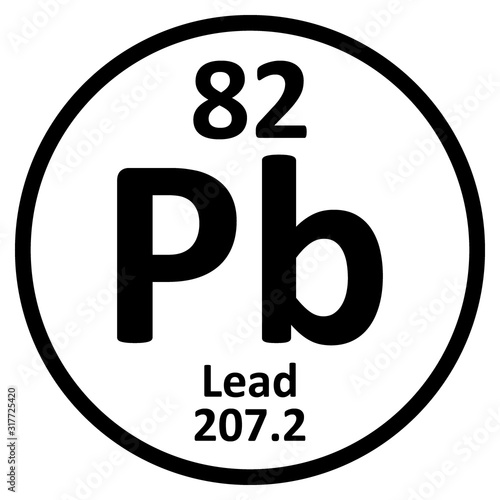 Periodic table element lead icon.