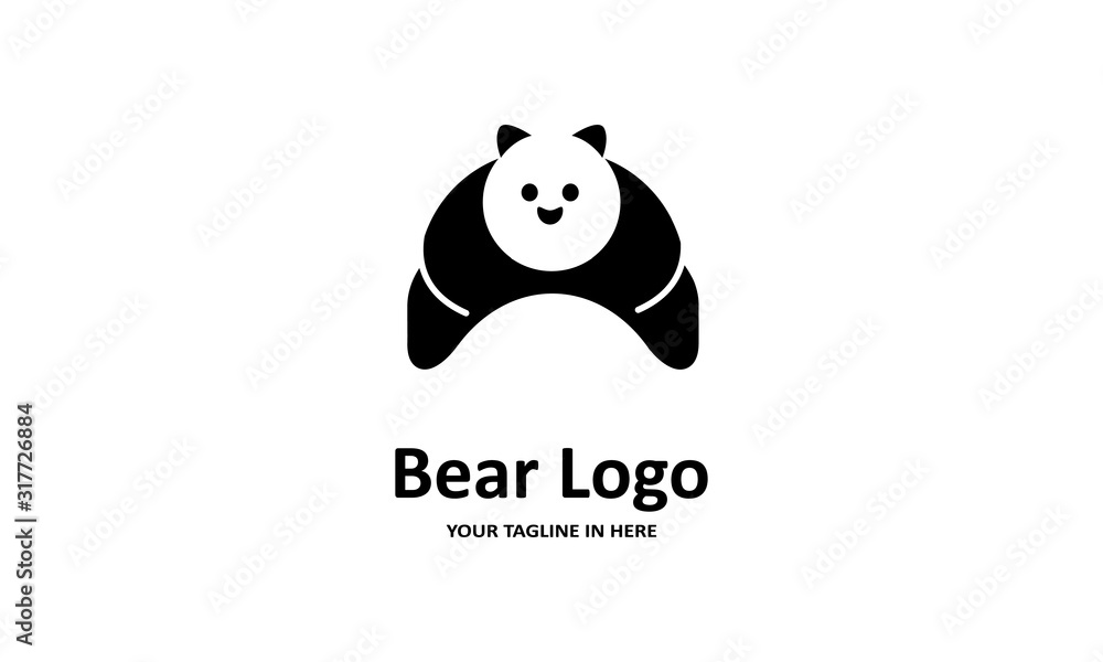 The flat bear logo concept is perfect for business, technology, contractor and housing symbols, health,sport, restaurants, education The flat bear logo concept is perfect for business, technology, contractor and housing symbols, health,sport, restaurants, education