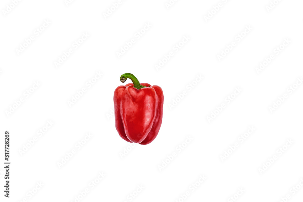 red bell pepper isolated on white background red bell pepper isolated on white background