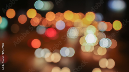 abstract bokeh and blur of night light © NONTANUN