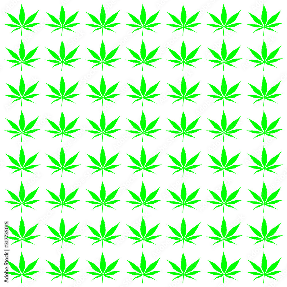 A repeating cannabis leaf pattern background image. A repeating cannabis leaf pattern background image.