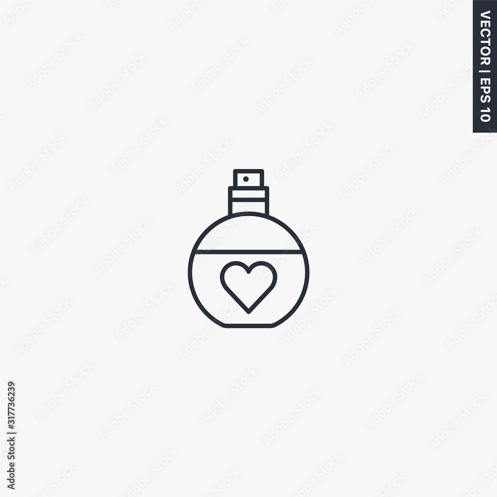 Love potion, linear style sign for mobile concept and web design Love potion, linear style sign for mobile concept and web design