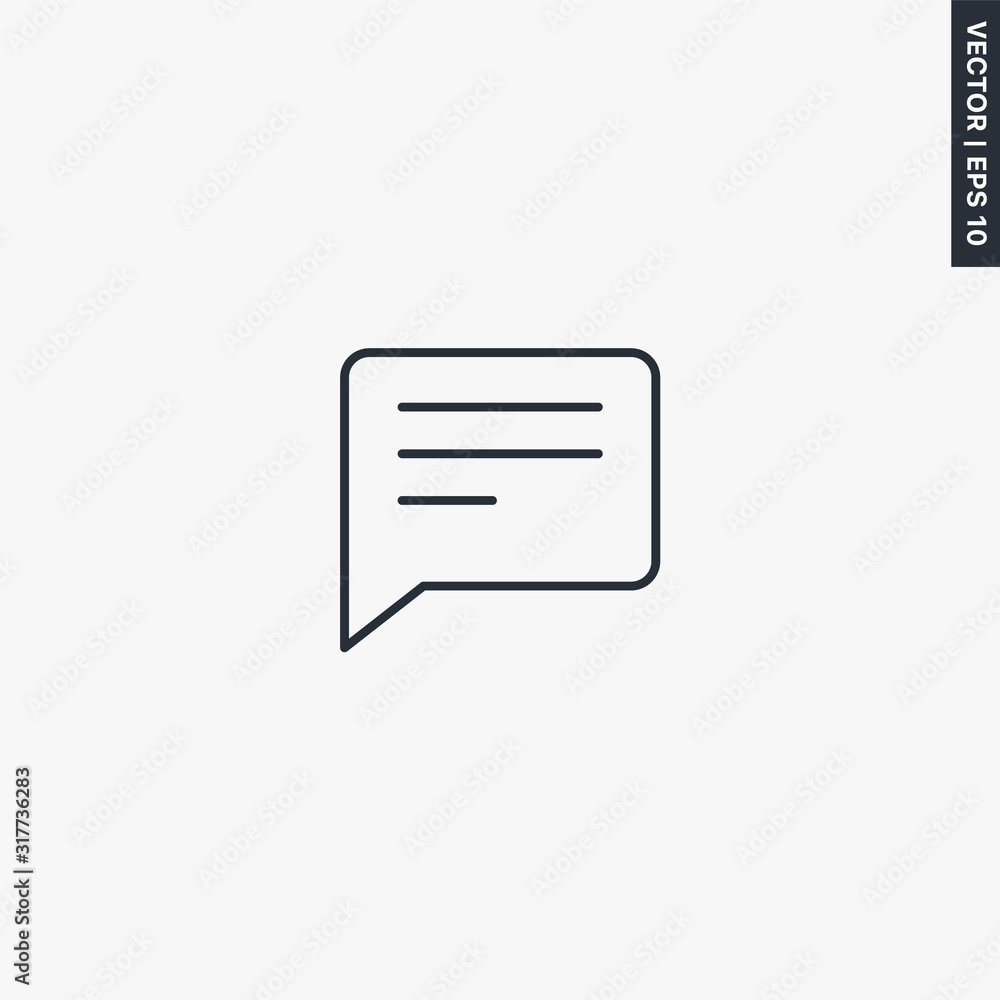 Message, linear style sign for mobile concept and web design Message, linear style sign for mobile concept and web design