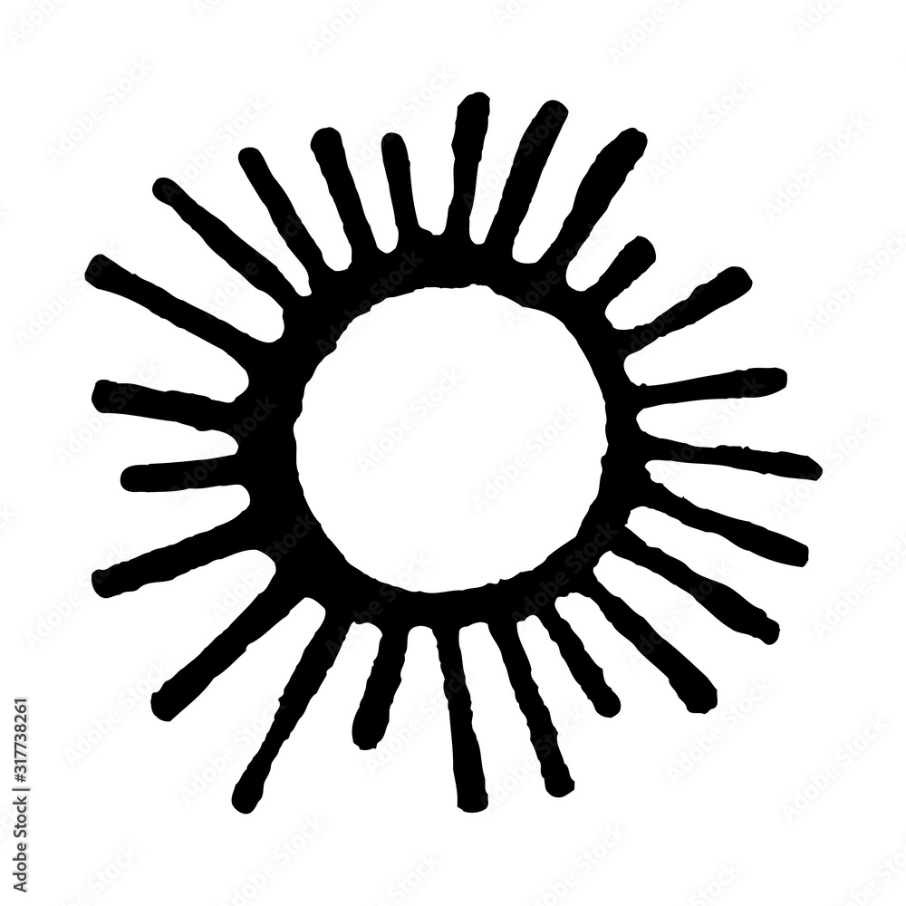 Sun engraving. Set of Sun. Hand drawn ethnic symbol. Sun engraving. Set of Sun. Hand drawn ethnic symbol.