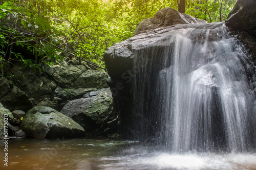 Chan Ta Then waterfall Beautiful work in national parks Chonbri Thailand