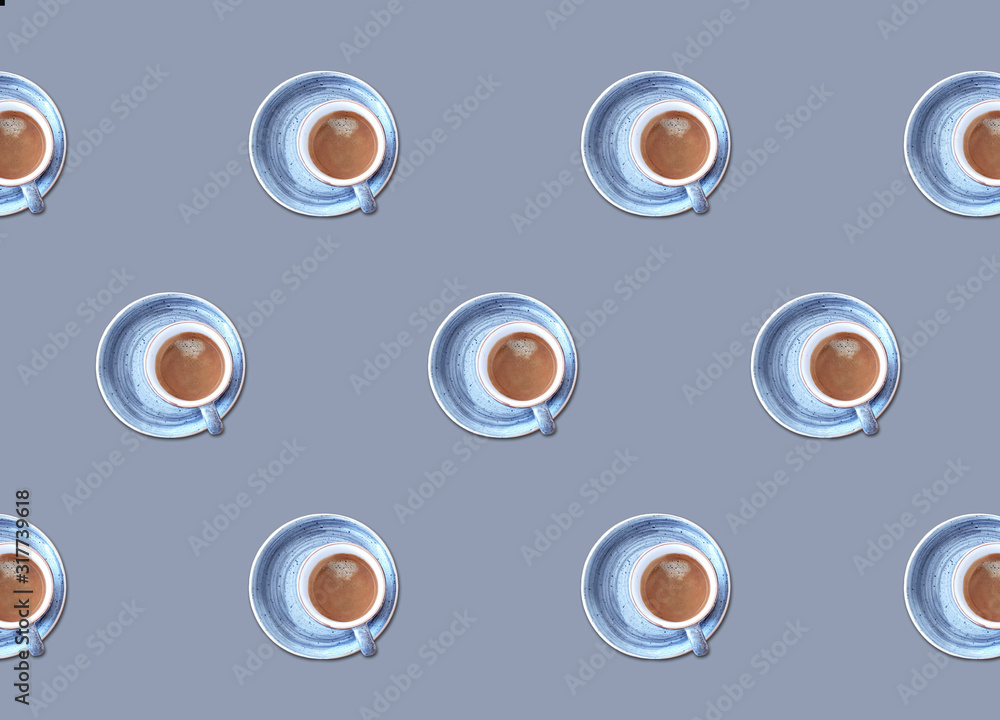 Coffee pattern isolated on background. 